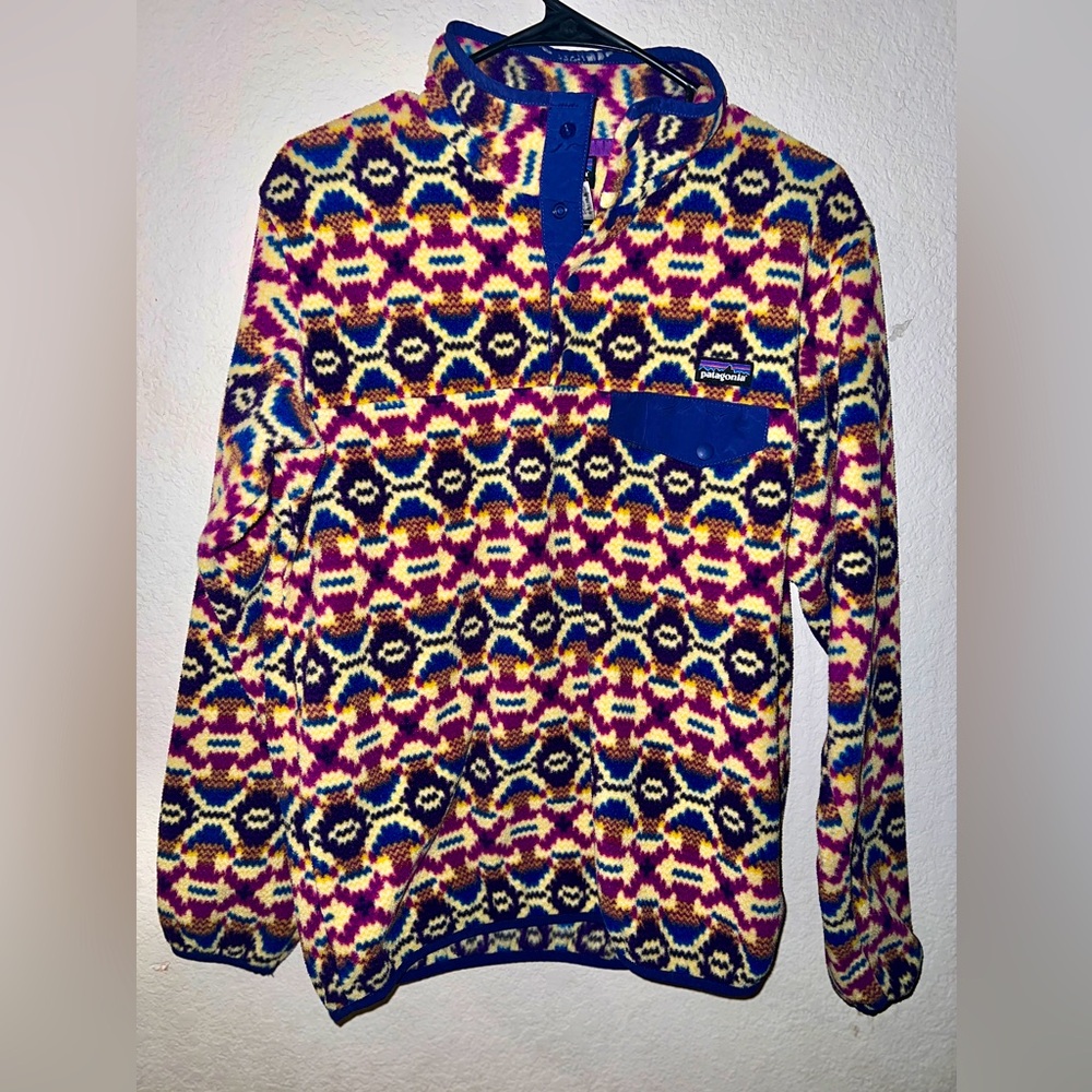 Patagonia Synchilla Snap-T Fleece Pullover Aberdeen Blue Butterfly Size Medium